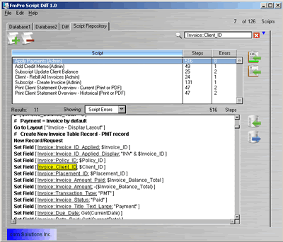 FmPro Script Diff - Script Repository
