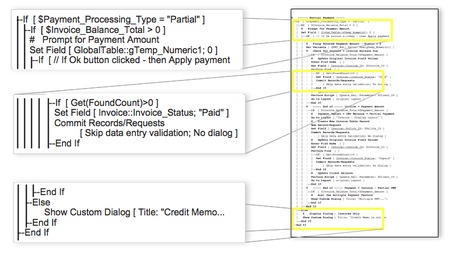 FmPro Script Diff - Graphical Control Flow View