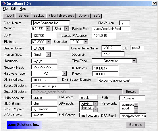 Installgen General Folder tab - 33K