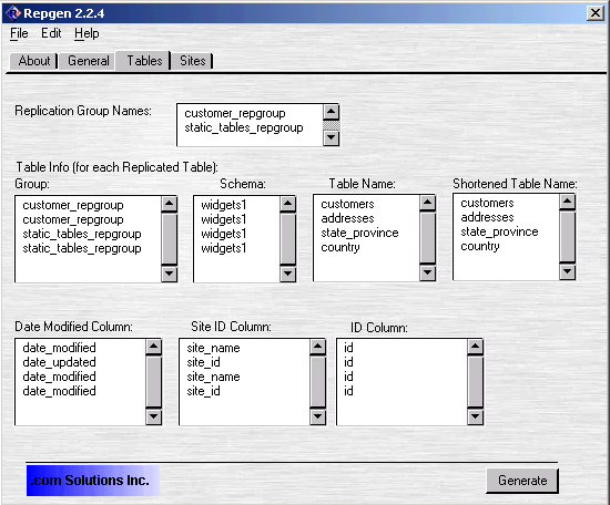 Repgen Tables Folder tab - 29K
