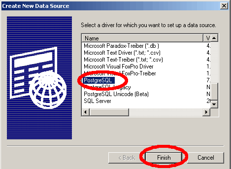 Figure 15 - Creating PostgreSQL ODBC DSN - image2