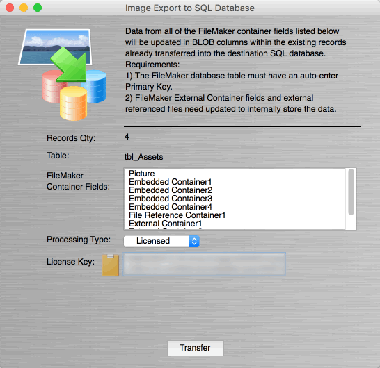 FileMaker Container Field Transfer - Image Export to SQL
